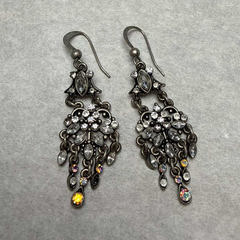 Vintage Steel Drop Chandelier Earring